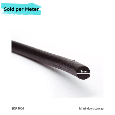 Flyscreen SPLINE foam - spline seal for repairing/replacement mesh - sold per meter