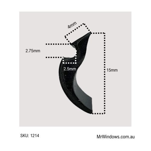 Trimview aluminium windows - Glazing Wedge vinyl