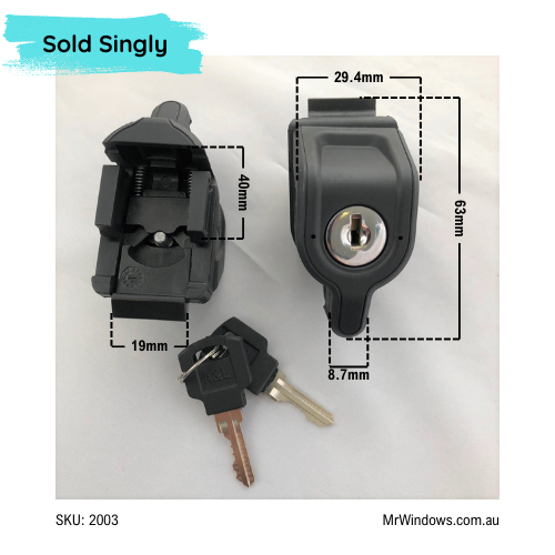 Window Handle - suits A & L Sliding windows- Sold singly