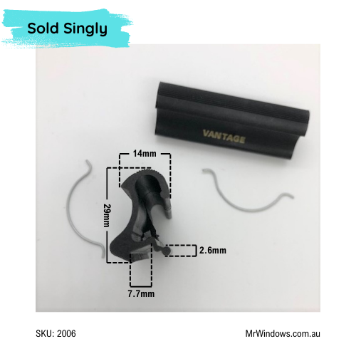 Window Handle - suits AWS latch - Vantage, Magnum series - black