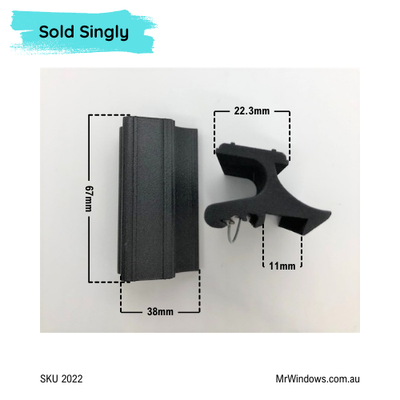 Handle - suits Clearview windows - 3D Print - Chunky style - 11mm tongue