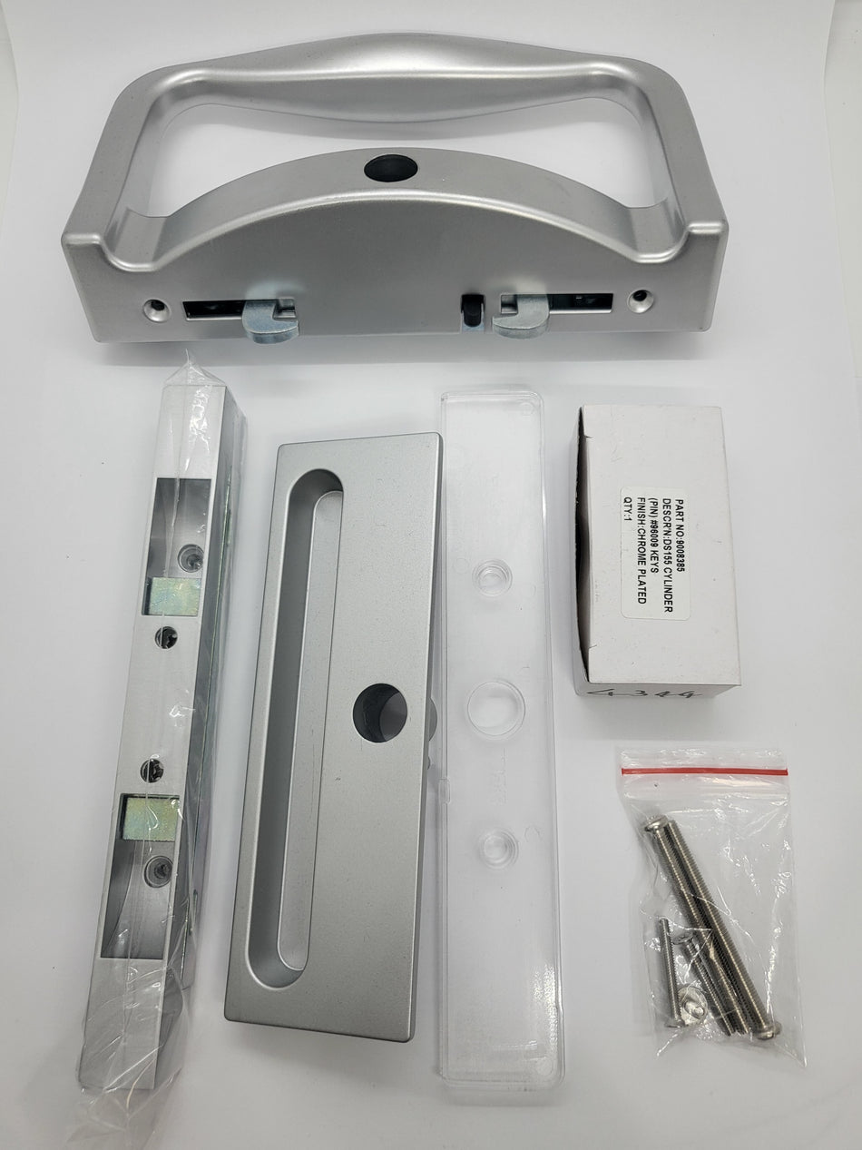 Sliding door lock suits Southern Star Doors - Silver - Black