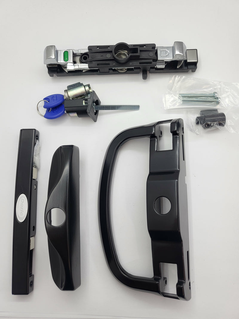 Sliding door lock DS2120 Snowy sliding patio door lock + ADD flat external handles DS840 and DS841 if required