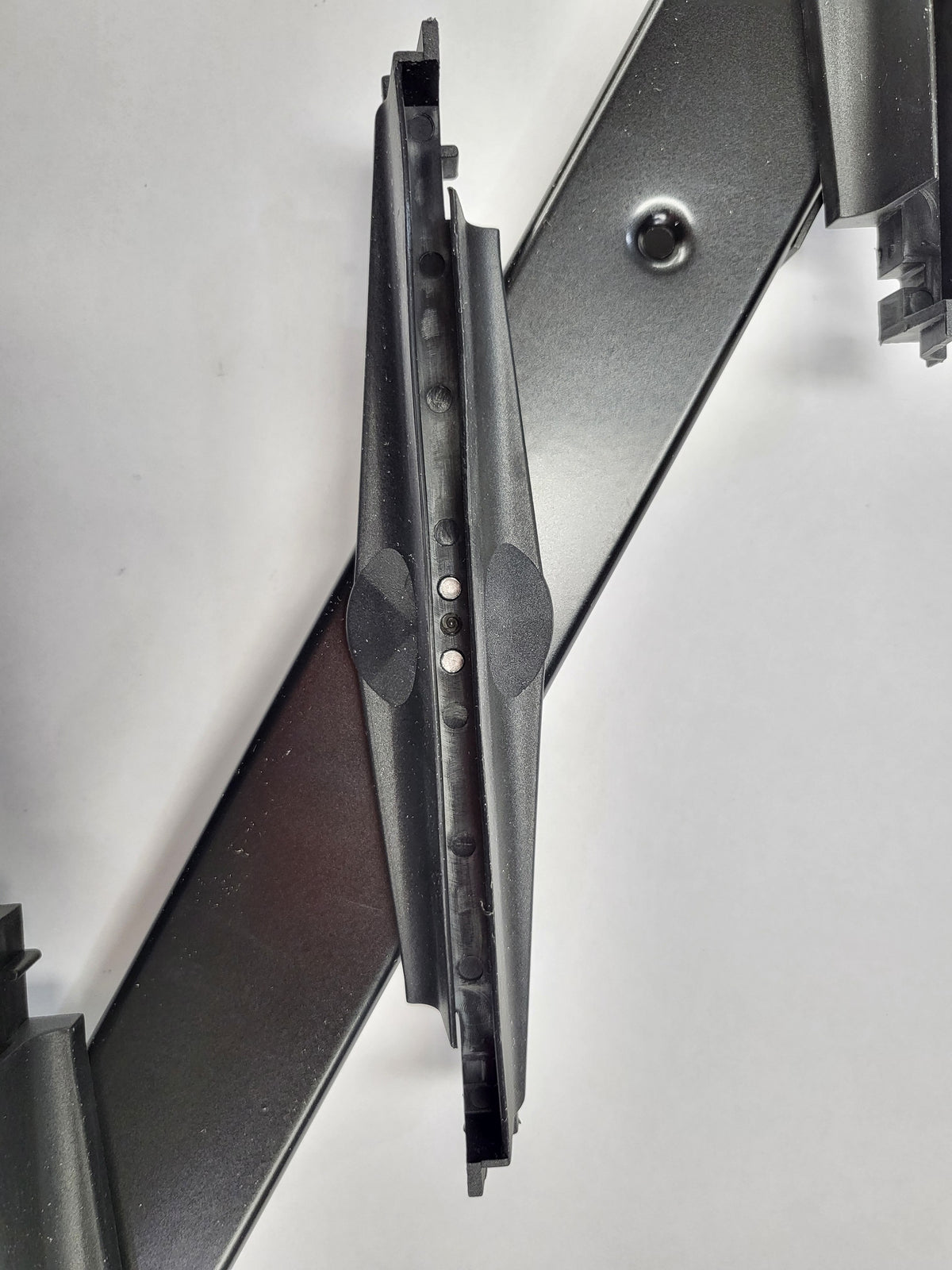 Diamond louvre Gallery - SET  LH/RH Black 725mm HIGH (5 blades)