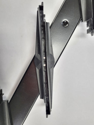 Diamond louvre Gallery - SET  LH/RH Black 725mm HIGH (5 blades)