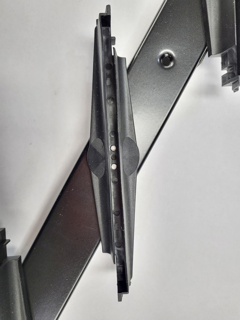 Diamond louvre Gallery - SET  LH/RH Black 725mm HIGH (5 blades)