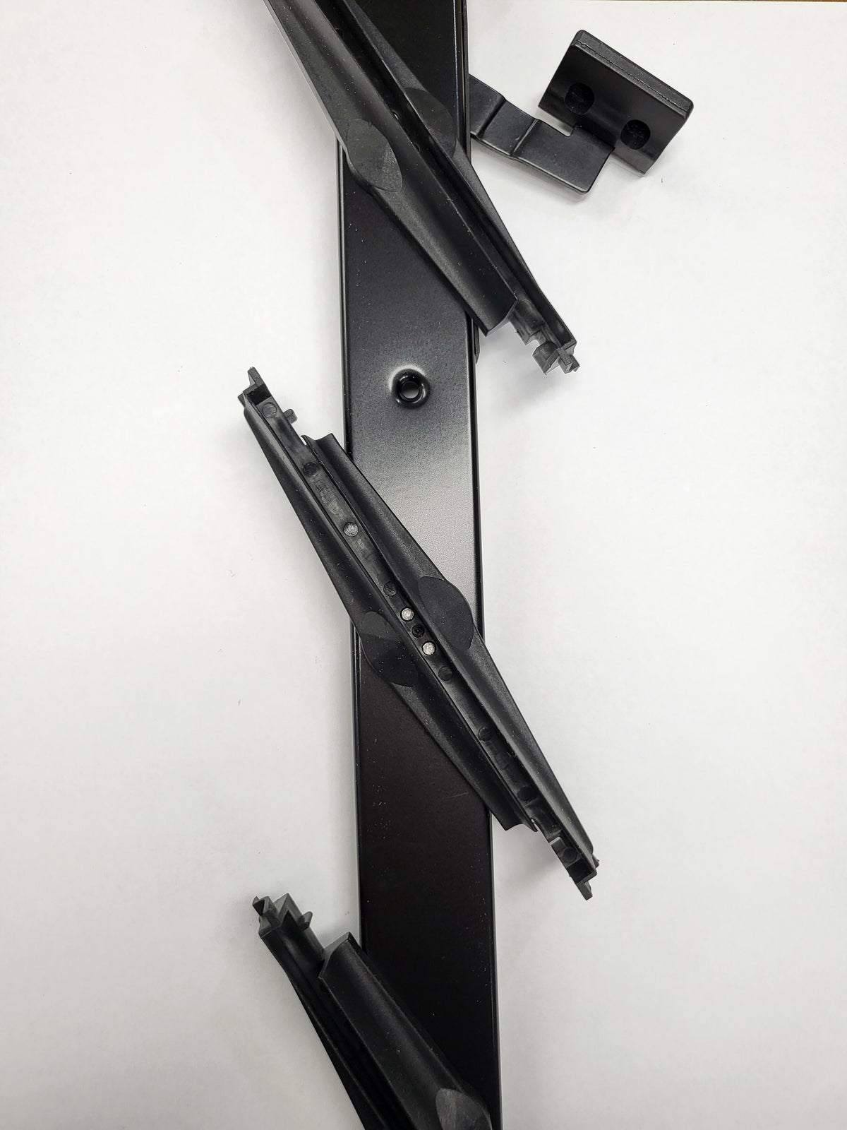 Diamond louvre Gallery - SET  LH/RH Black 725mm HIGH (5 blades)