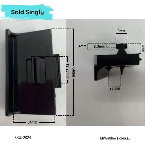 Window Handle - suits Comalco- Sold singly