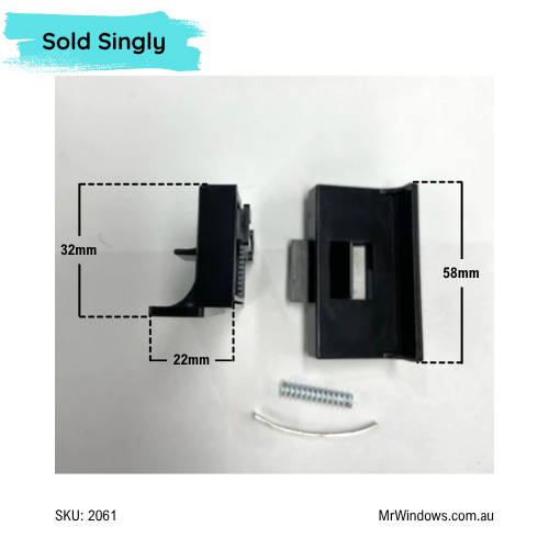 Window Handle - suits Wunderlich - non-locking- Sold singly