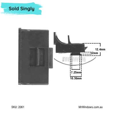 Window Handle - suits Wunderlich - non-locking- Sold singly