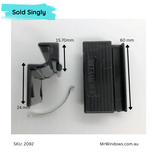 Window Handle suits Boral/Dowell -  WR720 series - Flat Head - non locking