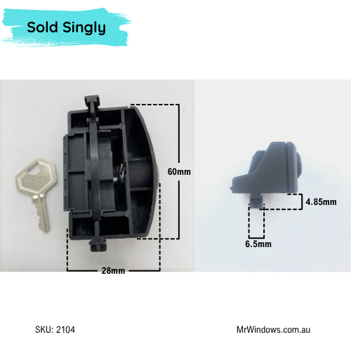 Window Handle suits Crane windows - Keyed 3D PRINTED