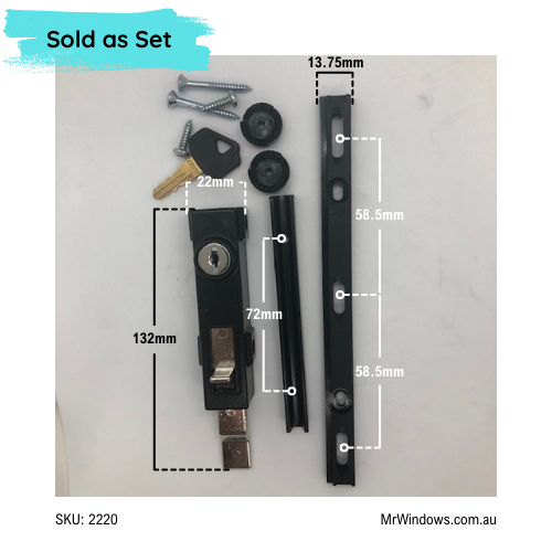 Vent Lock - suits Bradnams sliding windows- Sold singly