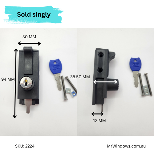 Sliding window - Vent Lock suits G James 131 series - key Lock window latch