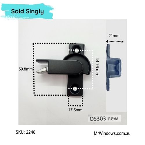 Sash lock for Double Hungs - Black