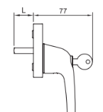 Awning handle - Multipoint lock by Kinlong