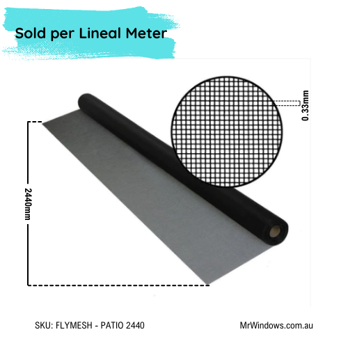 Mesh - Sold Per Lineal Meter - Pool/Patio 2440mm height