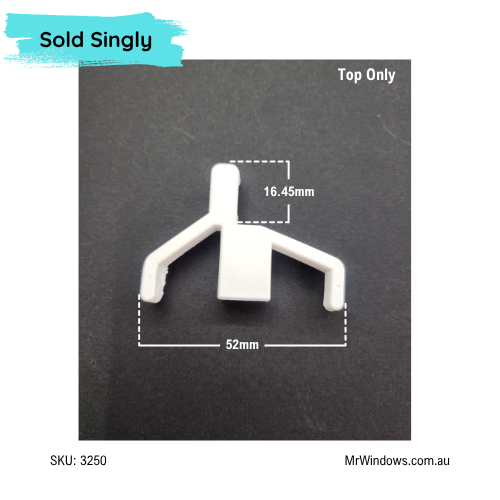 End Cap - suits AB Pivots shower door stile - White - Sold singly