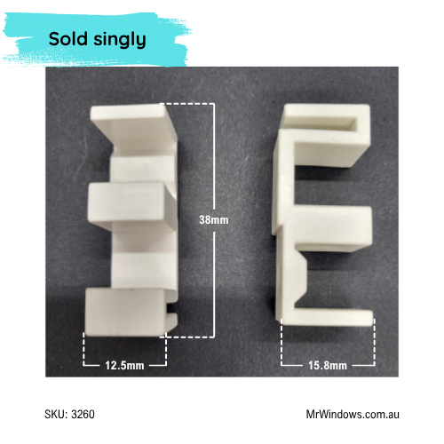 Shower screen guide block - suits Betta, Ullrich, Diamond screens - sold singulary