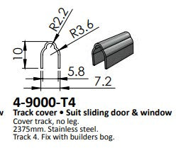 Capping Track #4 - 2.375Mm Length - No Leg