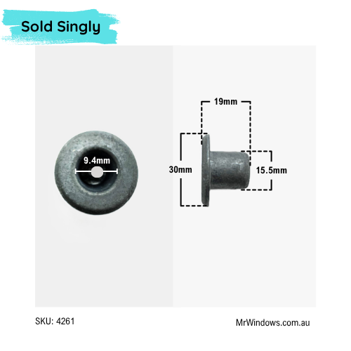 Ferrules to suit flush bolts, patio bolts, window bolts and more