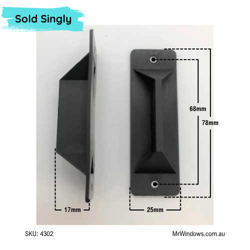 Handle - Fly door pull handle - suits Boral,  Dowell screens