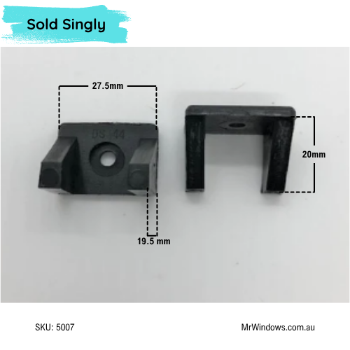 Double Hung Sash Stop - Sold singly - 27.5mm x 20mm