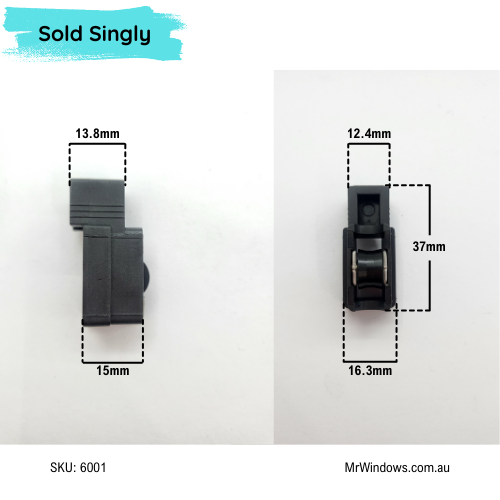Sliding windows carriage/rollers - suits Alspec Carinya