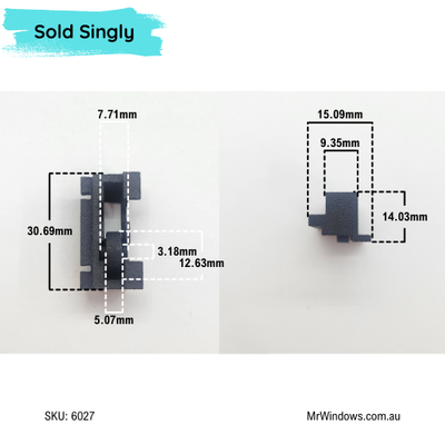Window carriage and  roller - suit Clearview windows - 3D Printed -  Sold singly