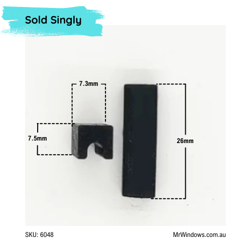 Window glide block - suits Freeglide, Naco windows