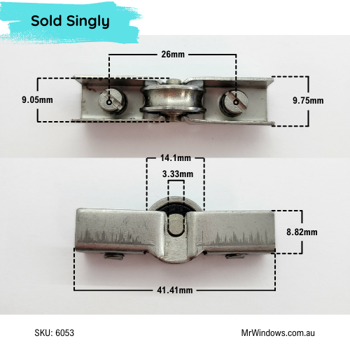 Window & Door rollers - suit Lidco - SS roller- Sold singly