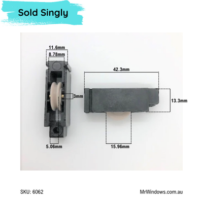 Window rollers - suit Robb & Brown, Frontline Windows - Sold singly