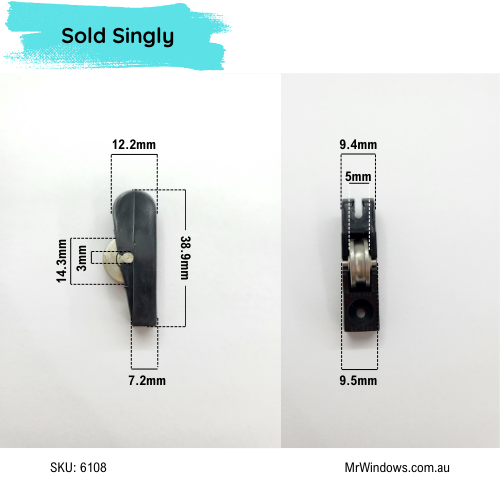 Window roller - adjustable - suits Crestlite, MKII, Showcase- Sold singly