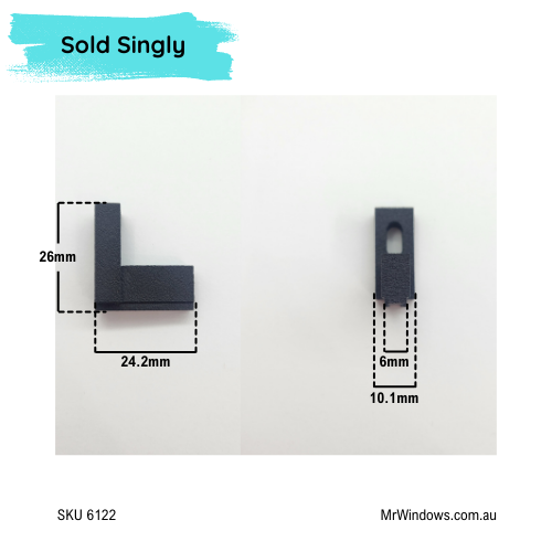 Window skid block - suits old Boral, Dowell windows - 3D printed -Sold singly