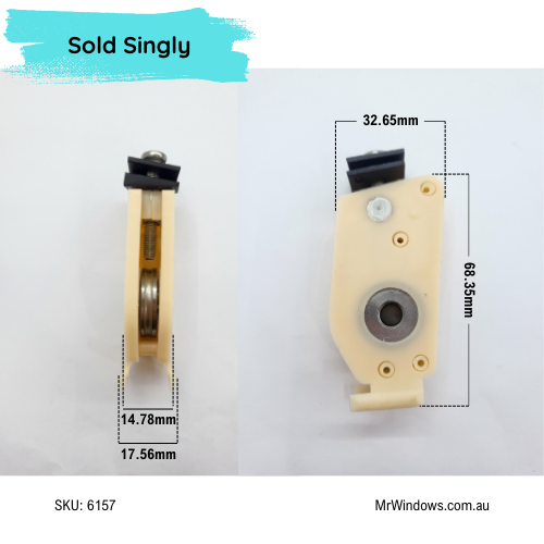 Sliding door rollers -suit Boral Mk5 - S/Steel- Sold singly