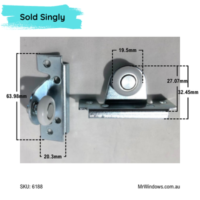 Cowdroy Door Roller/Bracket Silent Guide Block Assembly - sold singly