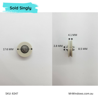 Sliding window roller - suits Bradnams Essential series