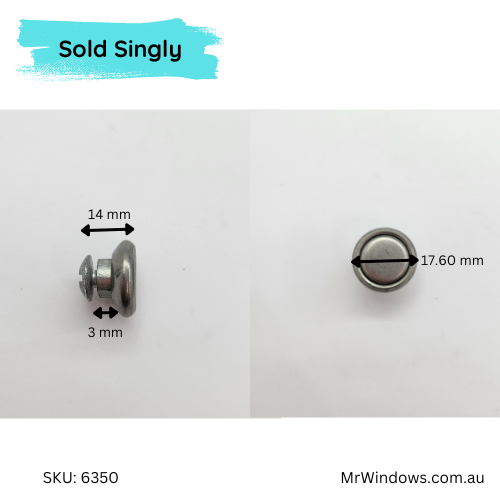 Acute Stainless  steel roller + Screw  - Sold singly