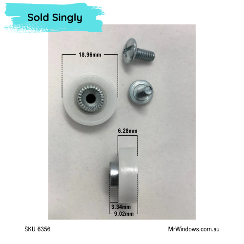 Shower Roller - suits Stegbar, Dias, Rievers, Boral - Sold singly