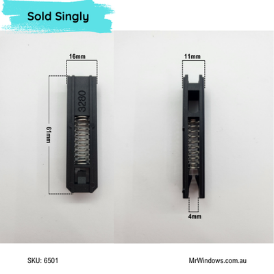Screen door guide carriages to suit Boral KM cyclone, G James, Slideright