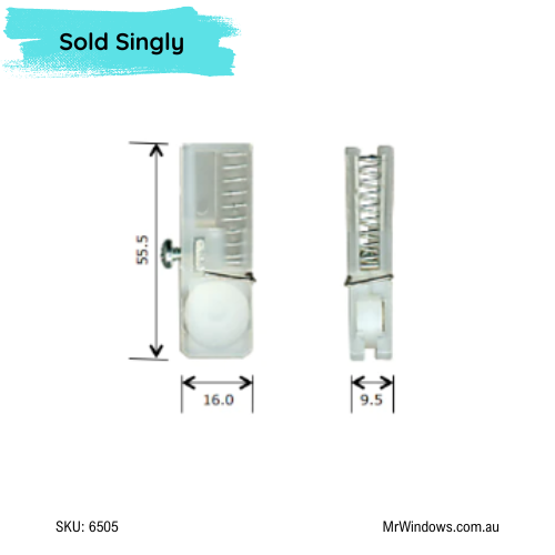 Screen door guide carriages to suit Boral KM cyclone D series top hung sliding