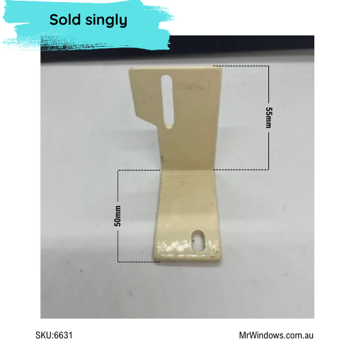 Sliding door guide - suits old Comalco, Wunderlich doors - TOP - LH - Classic Cream