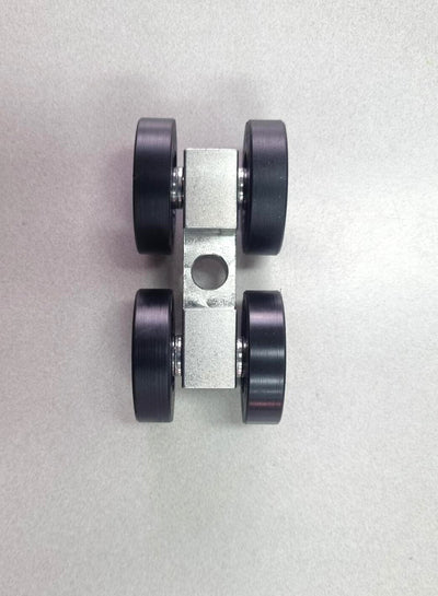 Top hung QUAD gate roller - heavy duty - flat tyre - SPECIAL CUSTOM ORDER