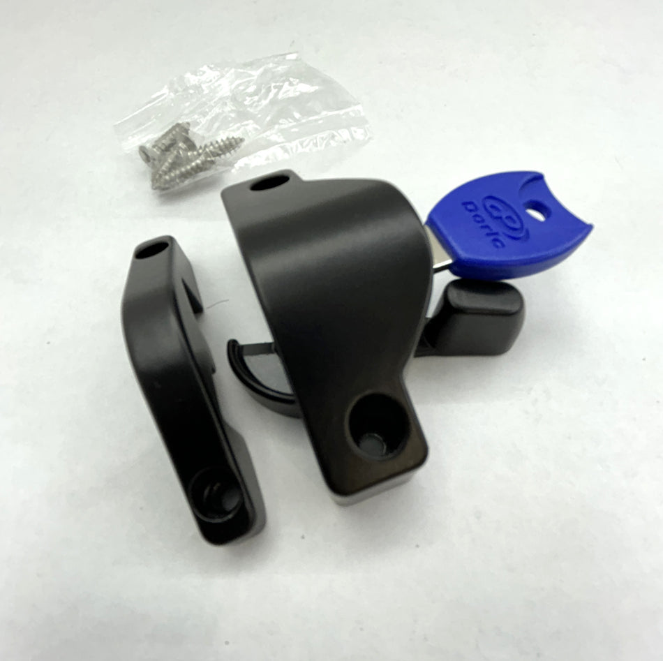 Sash lock suits double hung windows - BLACK - keyed