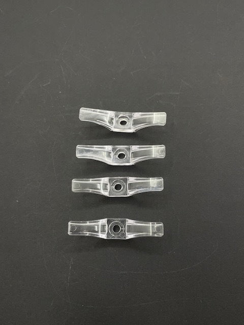 Clear cord cleats - set of 4