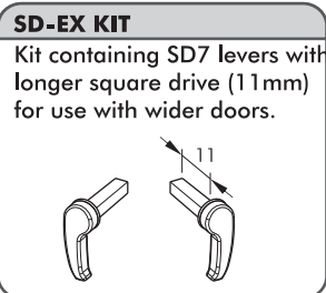 Security door lock - Austral SD7 Murray - sold in components