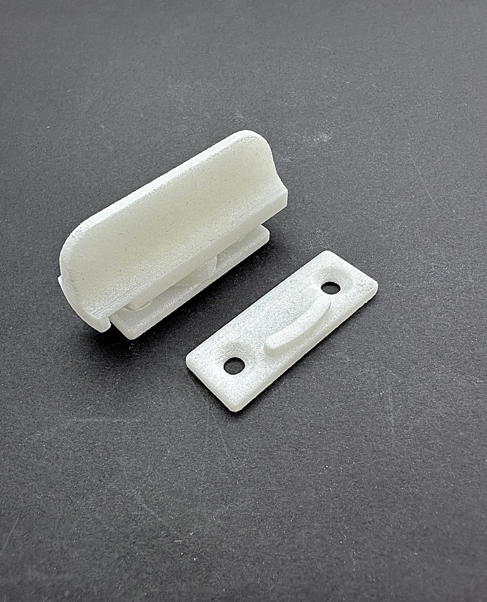 Window Handle - universal - turn handle and strike -3D Printed WHITE