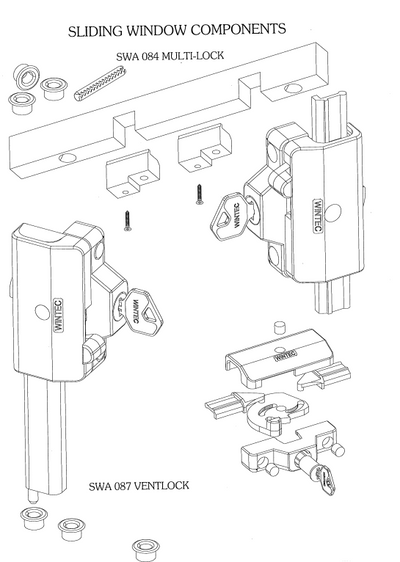 Wintec Multi-Lock/ Vent Lock (All Componentry For Triple-Lock)