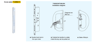 Sliding door mortice lock and D handle SET - Kinlong