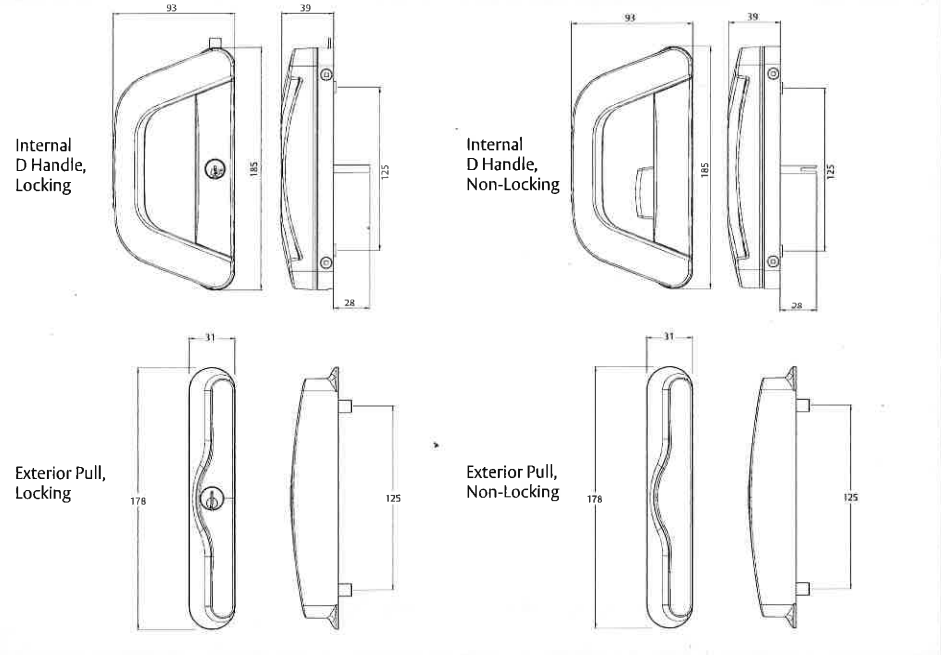 Albany Door Handle - Pearl White